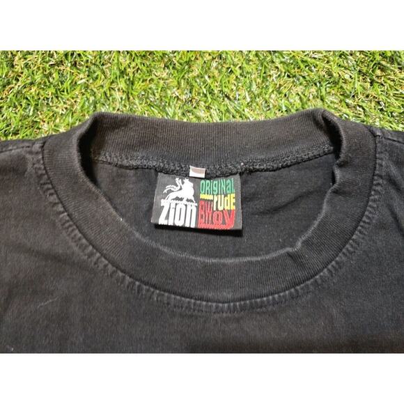 Zion Original Rude BWoy Bob Marley Double Sided T Shirt Reggae Size XXL Y2K - Picture 3 of 6